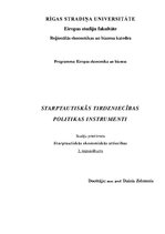 Konspekts 'Starptautiskās tirdzniecības politikas instrumenti', 1.