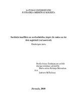 Referāts 'Sociālais konflikts un nevienlīdzība - kāpēc tie rodas un kā tiek saglabāti vai ', 1.
