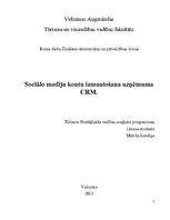 Referāts 'Sociālo mediju kontu izmantošana uzņēmuma CRM', 1.