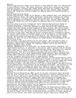 Eseja 'Planned Organizational Change', 1.