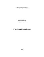 Referāts 'Emocionālās smadzenes', 1.