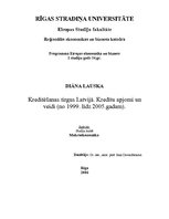 Referāts 'Kreditēšanas tirgus Latvijā (1999.-2005.g.)', 1.
