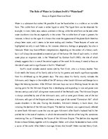 Eseja 'The Role of Water in Graham Swift’s "Waterland"', 1.