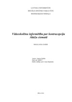 Diplomdarbs 'Vidusskolēnu informētība par kontracpeciju Ādažu ciematā', 1.