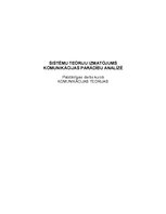 Eseja 'Sistēmu teoriju izmantojums komunikācijas parādību analīzē', 1.