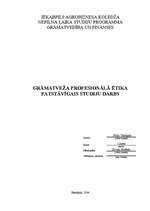 Referāts 'Grāmatveža profesionālā ētika', 1.