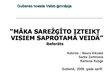 Prezentācija 'Māka sarežģīto izteikt saprotamā valodā', 1.
