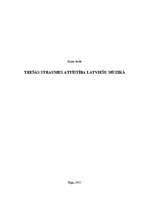 Referāts 'Trešās straumes attīstība latviešu mūzikā', 1.