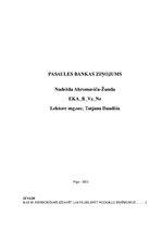 Referāts 'Pasaules bankas ziņojums', 1.