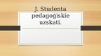 Prezentācija 'J. Studenta pedagoģiskie uzskati', 1.