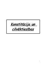 Konspekts 'Konstitūcija un cilvēktiesības', 1.