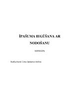 Referāts 'Īpašuma iegūšana ar nodošanu', 1.