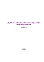Referāts 'AS "Aldaris" mārketinga vides un stratēģijas analīze un darbības plānošana', 1.