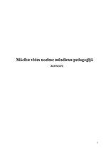 Referāts 'Mācību vides nozīme mūsdienu pedagoģijā', 1.