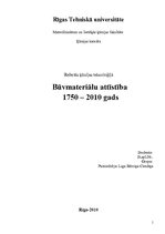 Referāts 'Būvmateriālu attīstība', 1.