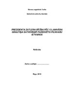 Eseja 'Prezidenta V.Zatlera rīcība pēc 13.janvāra grautiņa Satversmē paredzētu pilnvaru', 1.