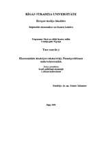 Konspekts 'Ekonomiskās situācijas raksturotāji. Pamatproblēmas makroekonomikā', 1.