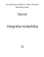 Konspekts 'Integrēta nodarbība 3.klasei', 1.