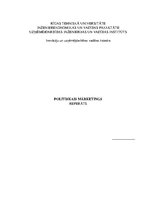 Referāts 'Politiskais mārketings', 1.