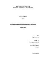 Prakses atskaite 'Kvalifikācijas prakse pirmsskolas skolotāja specialitātē', 1.