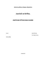 Referāts 'Jaunieši un brilles', 1.
