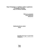 Eseja 'Multikulturālisms Latvijā', 1.