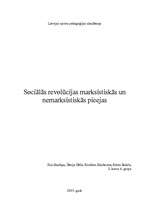 Referāts 'Sociālās revolūcijas marksistiskās un nemarksistiskās pieejas', 1.