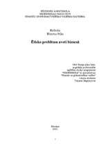 Referāts 'Ētisko problēmu avoti biznesā', 1.