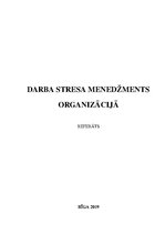 Referāts 'Darba stresa menedžments organizācijā', 1.