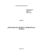 Referāts 'Komunikāciju teorijas: modelēšanas teorija', 1.