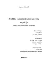 Referāts 'Globālās sasilšanas ietekme uz putnu migrāciju', 1.