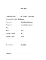 Referāts 'Entry to UK Market', 3.