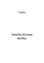 Referāts 'Veselība kā mana vērtība', 3.