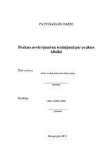 Eseja 'Prakses novērojumi un secinājumi klīnikā', 1.