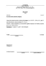 Paraugs 'Rīkojums par darba tiesisko attiecību izbeigšanu', 1.