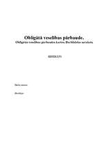 Referāts 'Obligātā veselības pārbaude', 1.