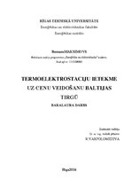 Diplomdarbs 'Termoelektrostaciju ietekme uz cenu veidošanu Baltijas tirgū', 1.