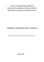 Referāts 'Uzņēmuma "X" finanšu analīze', 1.