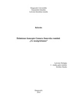 Referāts 'Dzimtenes koncepts Gunara Janovska romānā', 1.