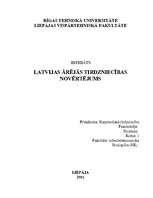 Referāts 'Latvijas ārējās tirdzniecības novērtējums', 1.