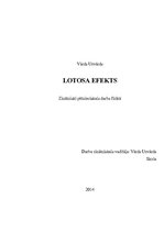 Referāts 'Lotosa efekts', 1.