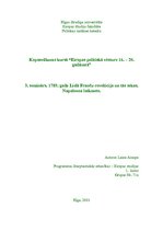 Referāts '1789.gada Lielā Franču revolūcija un tās sekas. Napoleona laikmets', 1.