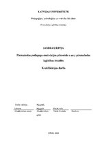 Diplomdarbs 'Pirmsskolas pedagogu motivācijas pilnveide', 1.