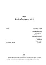 Eseja 'Kredīta formas un veidi', 1.