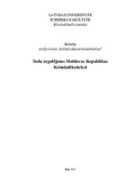 Referāts 'Soda regulējums Moldovas Republikas Kriminālkodeksā', 1.