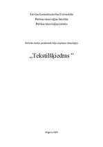 Konspekts 'Tekstilšķiedras', 1.