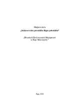 Diplomdarbs 'Sadzīves vides pārvaldība Rīgas pašvaldībā', 1.