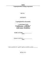 Konspekts 'Uzņēmuma "Atlētika" izdevumu struktūra', 1.