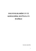 Referāts 'Polivinilhlorīds un tā kopolimēri. Iegūšana un īpašības', 1.