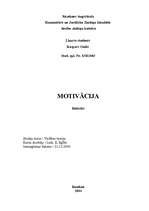 Referāts 'Motivācija', 1.